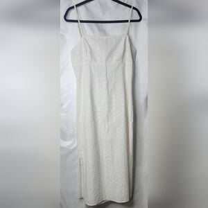 LPA embroidered hart Janina dress, off white